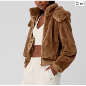 ALO Yoga Tan Foxy Fur Jacket
